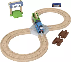 Wooden Railway Toy Train Set Figure 8 Track Pack with Thomas Wood Engine for Pre - Picture 1 of 12