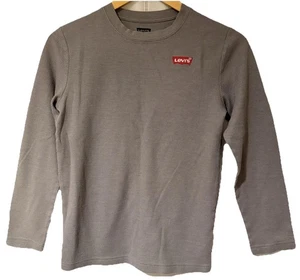 NEW Levis Boys L (14/16) Gray Waffle Knit Pullover Thermal Top Longsleeve NWOT - Picture 1 of 13