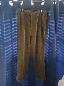 Pantaloni Peter Millar da uomo in velluto a coste verde nanoluxe gamba dritta taglia: 36/30 - Foto 1 di 19