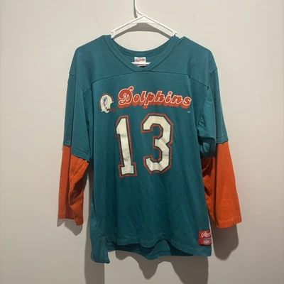 Camiseta deportiva de colección años 80 Dan Marino NFL Miami Dolphins Rawlings adulto XL EE. UU. Foto 1 de 4