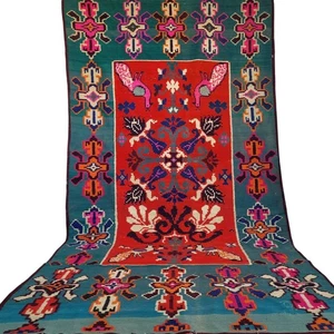 Vintage Moroccan Azilal Rug Handmade Area Geometric Tribal Carpet Berber Wool - Picture 1 of 24