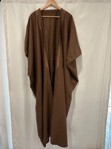 Authentic Moroccan Men Kaftan Dress/ Abaya. Brown Wool. New - Picture 1 of 7
