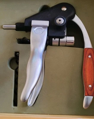 Laguiole Lujo Palanca Abridor de Botellas de Vino Madera Sangre Mango Caja Set  Foto 1 de 4