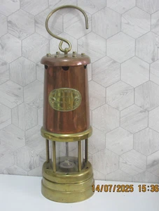 Vintage Hockley Lamp & Limelight Co. Brass Copper Miner’s Safety Lamp 8.5” Tall - Picture 1 of 18