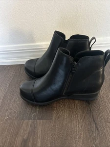 Botas de cuña Bacia para mujer Botines de otoño al tobillo con cremallera, negras, talla 8 - Imagen 1 de 9