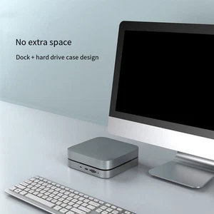 Aluminum For Mac Mini Dock Featuring 4K and Multiple Connection Options - Bild 1 von 12
