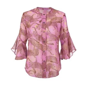 Cabi 5711 Minx top size XL Lilac Leopard - Picture 1 of 10