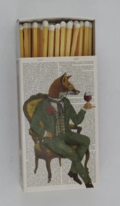 Caja de fósforos grande Lord Edward Fox diseño de productos de papel de 4"x2,5" - Imagen 1 de 5