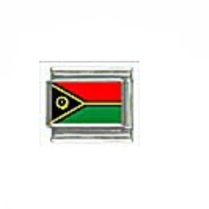 Vanuatu Flagge italienischer Charm - passt 9mm klassischen italienischen Bettelarmbändern - Bild 1 von 1