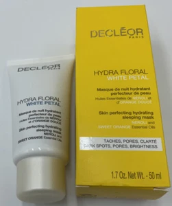 DECLEOR HYDRA FLORAL WHITE PETAL SKIN PERFECTING HYDRATING SLEEPING MASK. NEW - Picture 1 of 2