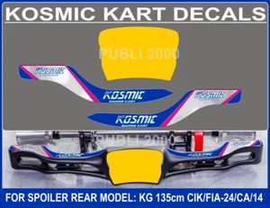 AUFKLEBER " KOSMIC KART RACING DECALS SPOILER HECKMODELL KG 135cm CIK/FIA-24/CA/14 - Bild 1 von 2