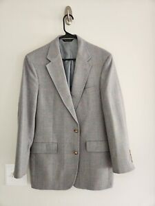 VINTAGE BLUE w/ PASTEL WINDOW PALM BEACH SPORT COAT sz 40S blazer / suit jacket