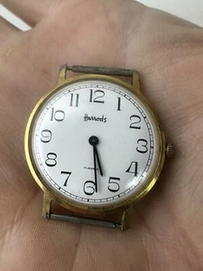 Harrods 17 Jewels Manual Wind Up Mens Watch Swiss Ship Worldwide - Picture 1 of 10