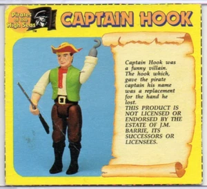 1990 "CAPTAIN HOOK", Bio Card, Pirates of the High Seas, Imperial - Picture 1 of 2