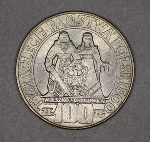 1966 Poland Silver 100 Zlotych Uncirculated - Picture 1 of 2