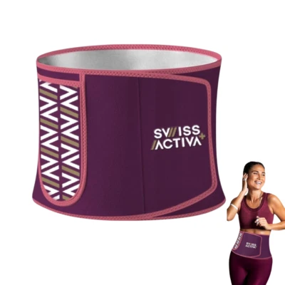 SWISS ACTIVA+ Waist Trimmer Belt Hot Sweat Wrap Tummy Stomach Weight Loss Fat Burner for Women