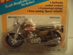 Vintage 1980 Kidco Die Cast Metal Tough Wheels 123-6 Suzuki Motorcycle  - Picture 1 of 4