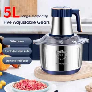 5L Electric Meat Grinder Food Processor Fruits Blender Veg Chopper Sausage Maker - Picture 1 of 17
