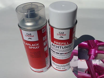 Farbspray Set a 400ml Autolack Basislack Candy Lila Metallic +Klarlack Tuning - Bild 1 von 2