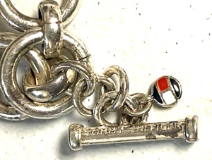 Heavy Tommy Hilfiger Silver Tone Classic Statement Chain Necklace Ship FREE - Picture 1 of 8
