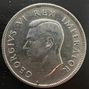 South Africa 1945 2 Schillings .800 Silver VF/XF - Picture 1 of 2