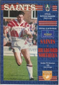 St. Helens v Bradford Northern - 7 November 1993 - Championship Division 1 - Picture 1 of 1
