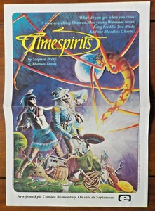 Timespirits Werbeplakat 1984 Marvel Epic Comics 17"x11" Tom Yeats Sci-Fi - Bild 1 von 2