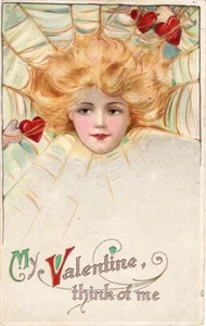 VALENTINSPOSTKARTE, HERAUSGEGEBEN VON WINSCH, KÜNSTLER SAMUEL SCHMUCKER, COPYRIGHT 1910 - Bild 1 von 2