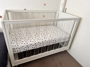 Pottery Barn Sloan Acrylic Convert. Cot - NEW Toddler Bed Conversion RRP: $1600 - Picture 1 of 5
