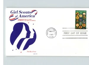 GIRL SCOUTS of AMERICA, 1987 First Day of Issue - Picture 1 of 1