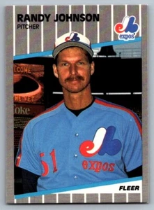 Randy Johnson 1989 Fleer RC #381 HOF Expos Marlboro Blacked Out - Picture 1 of 2