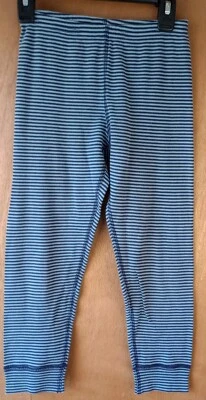 Hanna Andersson 120 Girls Boys Size 6-7 Pajama Pants Blue Striped Cotton - Image 1 of 4