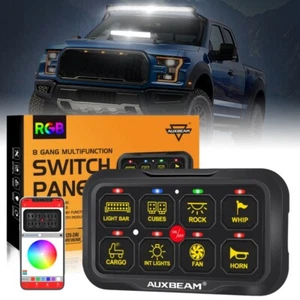 For Ford F-150 AUXBEAM AR-820 RGB 8 Gang Auxiliary Switch Panel + APP Control - Picture 1 of 12