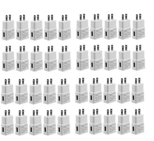 50x 2A USB Power Adapter Home Wall Charger US Plug For Samsung Galaxy S6 S7 S8 - Picture 1 of 4