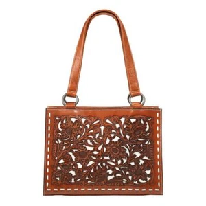 Nocona Western Women Shoulder Bag Conceal Carry Glitter Underlay Tan N770015408 - Picture 1 of 1