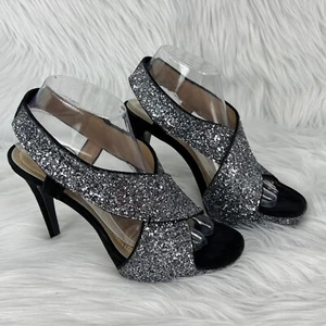 Diane Von Furstenberg 8.5 Zia Glitter Glam Platform 5" Heels Party Cruise Event - Picture 1 of 19