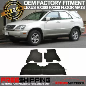 Fits 99-03 Lexus RX300 RX330 OE 4PCS Floor Mats Carpet Front Rear Nylon Black - Picture 1 of 3