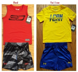Under Armour Shorts Set T Shirt Sports Kids 2 Piece Kids Outfit 18M,24M,2T,3T,4T - Picture 1 of 11