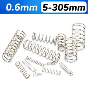 0.6mm Wire Compression Spring 4-12mm Diameter & 5-305mm Length Pressure Small - Picture 1 of 5