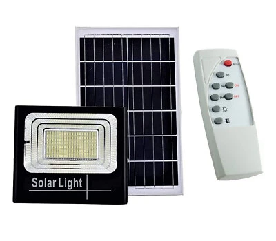 BS FARO FARETTO LED PANNELLO SOLARE LUCE FREDDA 200W IP 66 CLASSE ENERGETICA A+++