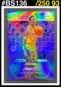 2002-03 FINEST REFRACTOR #93 - RICK FOX /250 LOS ANGELES LAKERS SP RARE