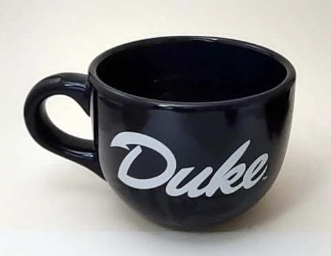 Duke University Script Logo Blue Devils Coffee Latte Cappuccino Mug 16oz Cover