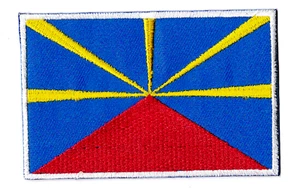 Aufnäher La Réunion Flagge Réunion 85x55 mm bestickt Thermoaufkleber - Bild 1 von 6