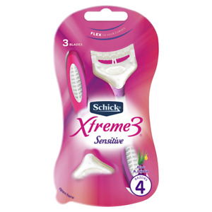 Schick Xtreme 3 Sensitive for Women 4 Disposable Razors Aloe & Jojoba