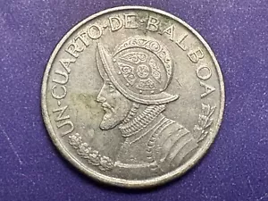 2008 Panama Coin 1/4 Balboa Vasco Núñez de Balboa Copper Nickel Clad Copper - Picture 1 of 12