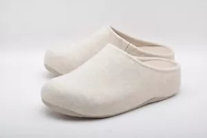 Fitflop Women's Shuv Felt Clogs Shoes Ivory EH6-892 US Women 8 - Picture 1 of 12