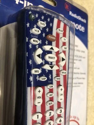 Radio Shack 4 In One Remote Control Red White & Blue Brand New! - Image 1 of 4