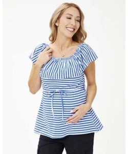 Times Two Off Shoulder Maternity Top Size L - Picture 1 of 1