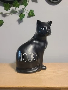 Rae Dunn Artisan Collection by Magenta Black Cat Figurine Spooky Ceramic 8” RARE - Bild 1 von 3