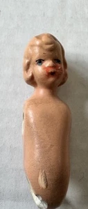 Rare Antique German Antique 3” Bisque Doll Torso c.1900s Repair - Dollhouse - Picture 1 of 4